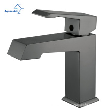 Commercial Brass Lavatory Single Handle Single Hole gunmetal black Bathroom Faucets